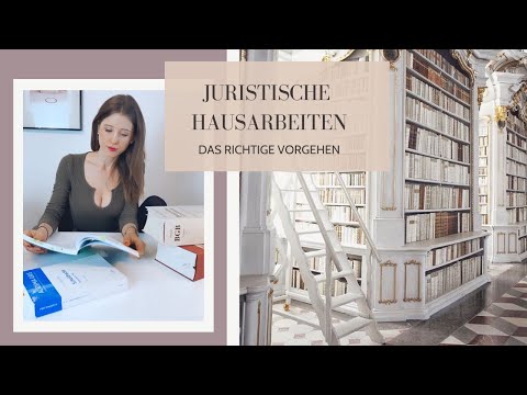 Video: Wie Schreibe Ich Eine Juristische Hausarbeit