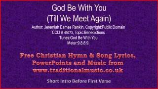 God Be With You(Till We Meet Again) - Hymn Lyrics & Music chords