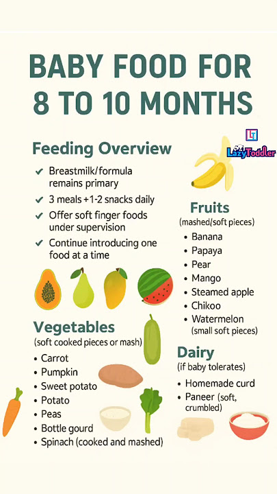 Baby Food Chart for 8–10 Months !