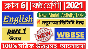 Class-6 English Model Activity Task part-1 Full Solve 2021