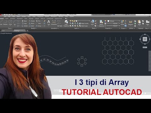 I 3 tipi di Array - Tutorial Autocad - YouTube