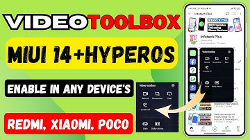 Xiaomi Video ToolBox Enable in MIUI 14+HyperOS in Redmi, Xiaomi, POCO India & Global Device