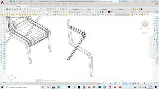 77. Ders 3D AutoCad  kolçaklı sandalye çizimi