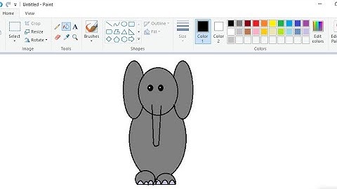 Amazing and colorful elephant drawing for kids|Easy to draw|MS paint Drawing