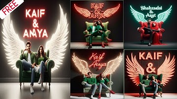 Viral 3D Ai Couples Wingchair Name Images | Bing ai viral editing | Bing image creator tutorial FREE