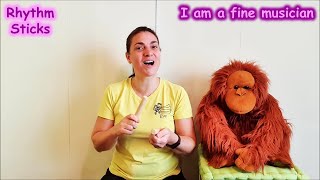 I am a fine musician - Rhythm Sticks | Nursery rhymes & kids songs with percussion
