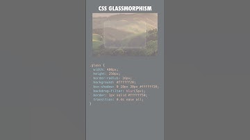 Glassmorphism (or ✨ glassy magic ✨) with pure #HTML and #CSS