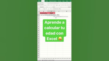Calcula tu edad con Excel 📅