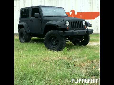 Rhino-lined Jeep - YouTube