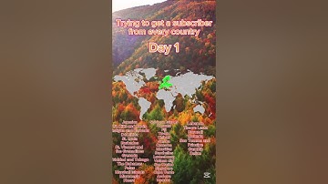 Trying to get a subscriber from every country Day 1 #shorts #viral #subscribe #trend #fyp #map