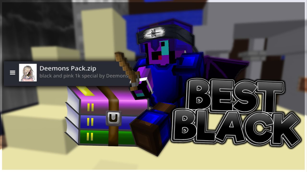The Best BLACK Texture pack! Hypixel Bedwars YouTube