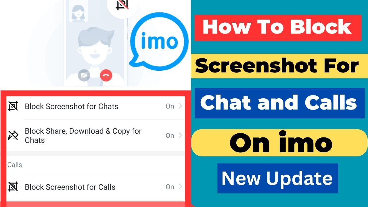 How To Block Screenshots For Chat and Video Calls on Imo - YouTube