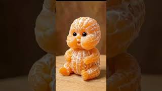 Feeding the Cutest Tiny Orange Baby!Food Art Comes to Life#Fruit Art#FoodCarving#MandarinBaby