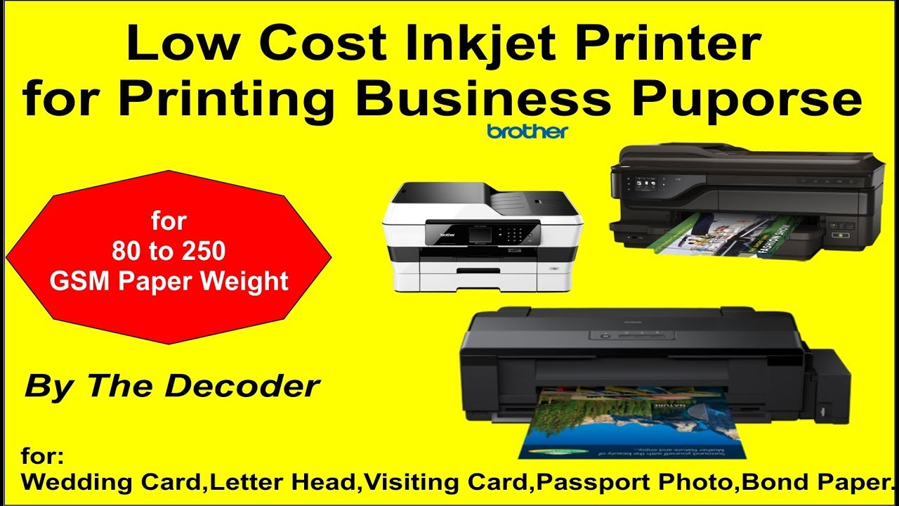 low running cost inkjet printer YouTube