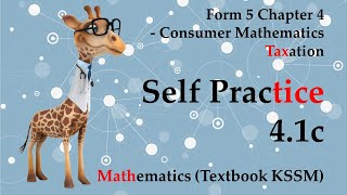Form 5 Mathematics KSSM Chapter 4 - Consumer Mathematics Taxation | Self Practice  4.1c | Textbook