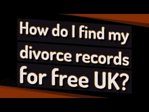 How do I find my divorce records for free UK?