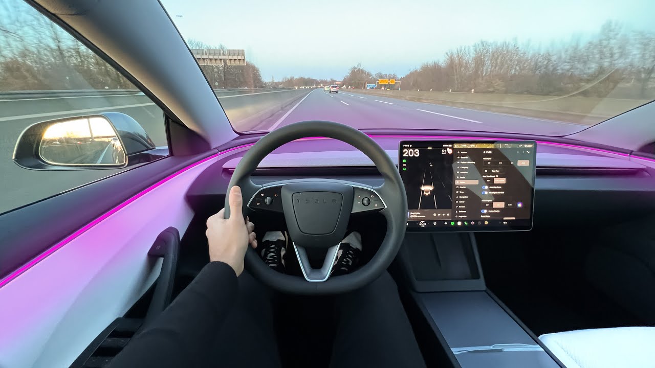 NEW 2024 TESLA Model 3 Highland Facelift AUTOBAHN Drive! POV Interior  Ambient Review 