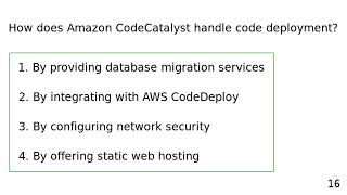 Amazon CodeCatalyst - Quiz