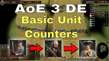 What are the basic unit counters in AoE 3 DE?