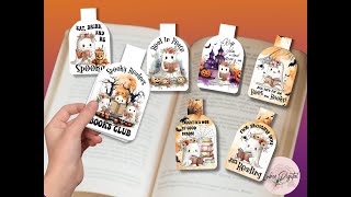 How to Make Handmade Printable Halloween Ghost Printable Magnetic Bookmark, No Cricut Only Printer
