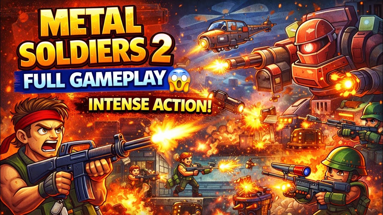 Metal Soldiers 2 Full Gameplay 🔥 Intense Action & Hard Mission Complete! 💣 | Non Stop Shooting