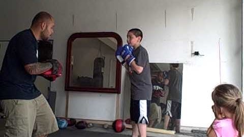 Jorge Carrasco doing Mitt work