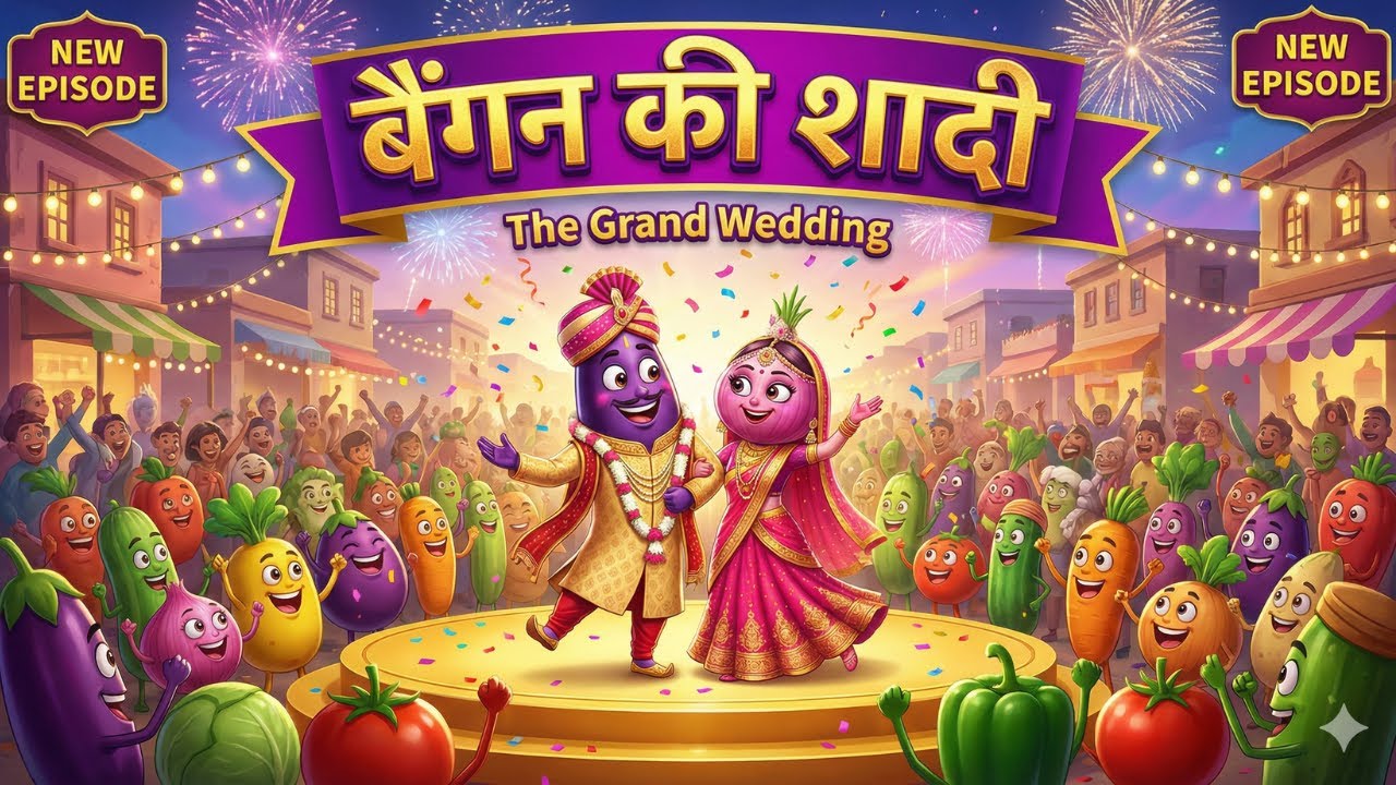 The Grand Veggie Wedding! 🍆🧅 | बैंगन की शादी | Funny Cartoon for Kids | New Episode 