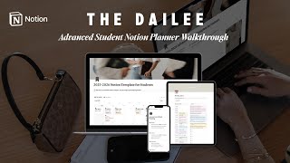 2025-2026 Advanced Notion Planner for Students Template Walkthrough | The Dailee Actualización