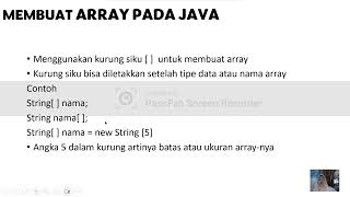 Belajar Java-10 || Mengenal Fungsi Array