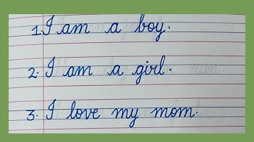 Short sentences in cursive writing||Cursive handwriting practice||