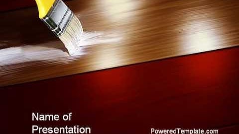 Painting Wood Floor PowerPoint Template