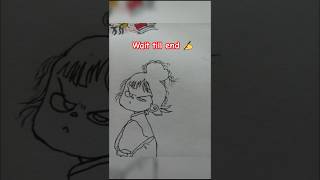 how to draw angry little girl 👩‍🎨💯😀#shorts #shortsvideo #art #drawing #painting