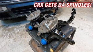 Refinishing DA Spindles For The CRX! Brake Upgrade!