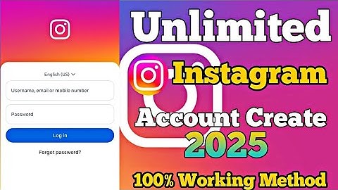 How To Instagram Account Create Unlimited /Instagram Account Create Method 2025
