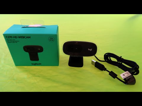 LOGITECH HD Webcam C270. How to connect PC USB camera to laptop. Review and testing. Adjust settings