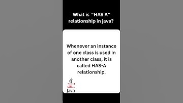 What is HAS A relationship in java