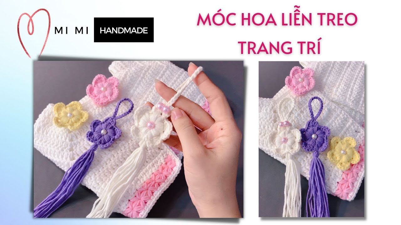 Móc Hoa Liễn Treo Trang Trí Bằng Len 🌸 | Crochet Decorative Floral Garlands | Mimi Handmade