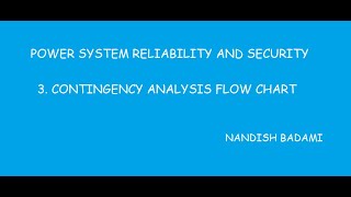 3  CONTINGENCY ANALYSIS FLOWCHART
