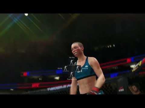 UFC4 Rose Namajunas v Suarez (AI difficulty: Hard). Rear Naked Choke