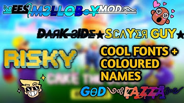 HOW To Make COOL Names With Stylish Fonts With Colours