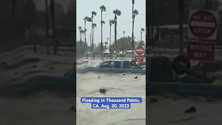 Hilary leaves cars submerged in flooding in California