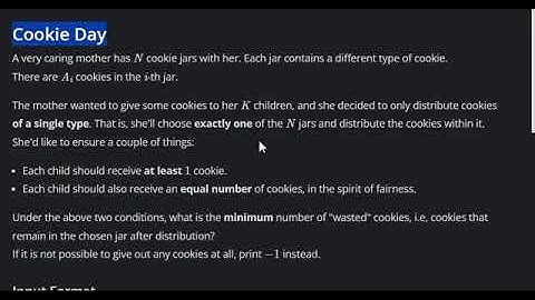 Cookie Day Codechef solution | CodeChef starters 119 #coding #codinglife