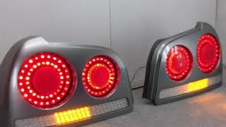 R34スカイラインセダン 4ドア シーケンシャルウインカー内蔵 オリジナルリングデザイン フルLED テールランプ R34スカイラインセダン 4ドア シーケンシャルウインカー内蔵 オリジナルリングデザイン フルLED テールランプ