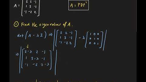 Example 1: Diagonalizing a Matrix