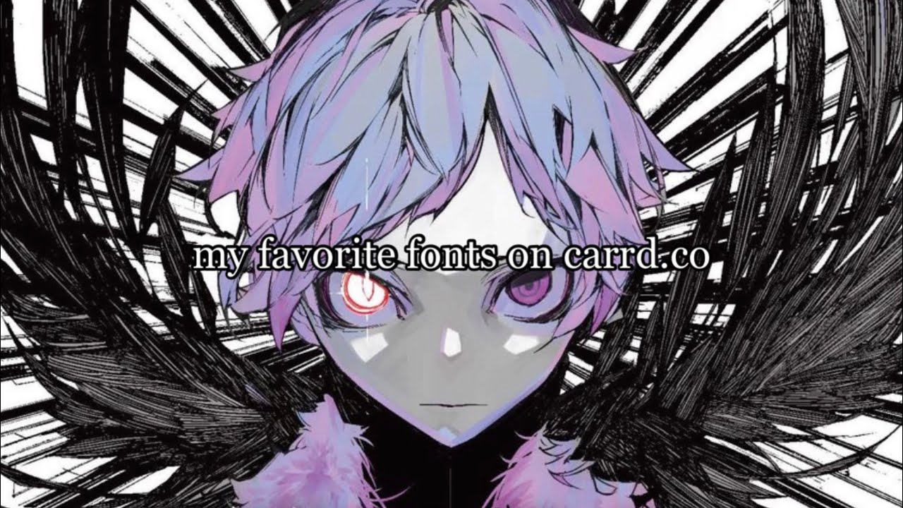 my favorite fonts on carrd.co sxxkuma YouTube