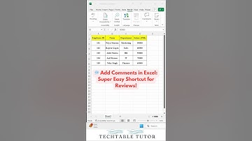 💬 Add Comments in Excel: Super Easy Shortcut for Reviews! #excel #excelshorts
