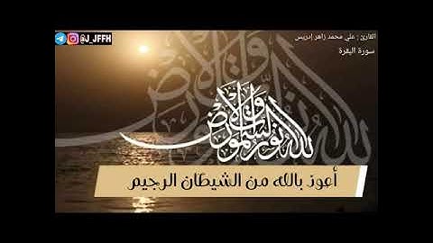سورة ( البقرة ) القارئ : علي محمد زاهر إدريس اجمل صوت ولد 🥺 اسمع وبعد قلبك عن هم دنية بدون حقوق