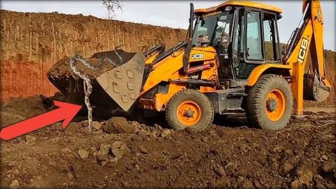 JCB 3dx Backhoes Making A Field By Leveling Agriculture Plot Mud In Jcb