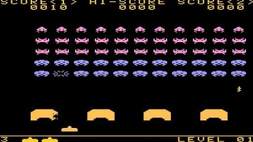 ATARI 7800 Space Invaders ALL FOUR COLOR SCHEMES NTSC 20080801