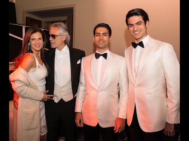 Andrea Bocelli - Amazing experience of elegance, walking the runway in  #StefanoRicci with my sons Amos and Matteo at Palazzo Pitti, in Florence.